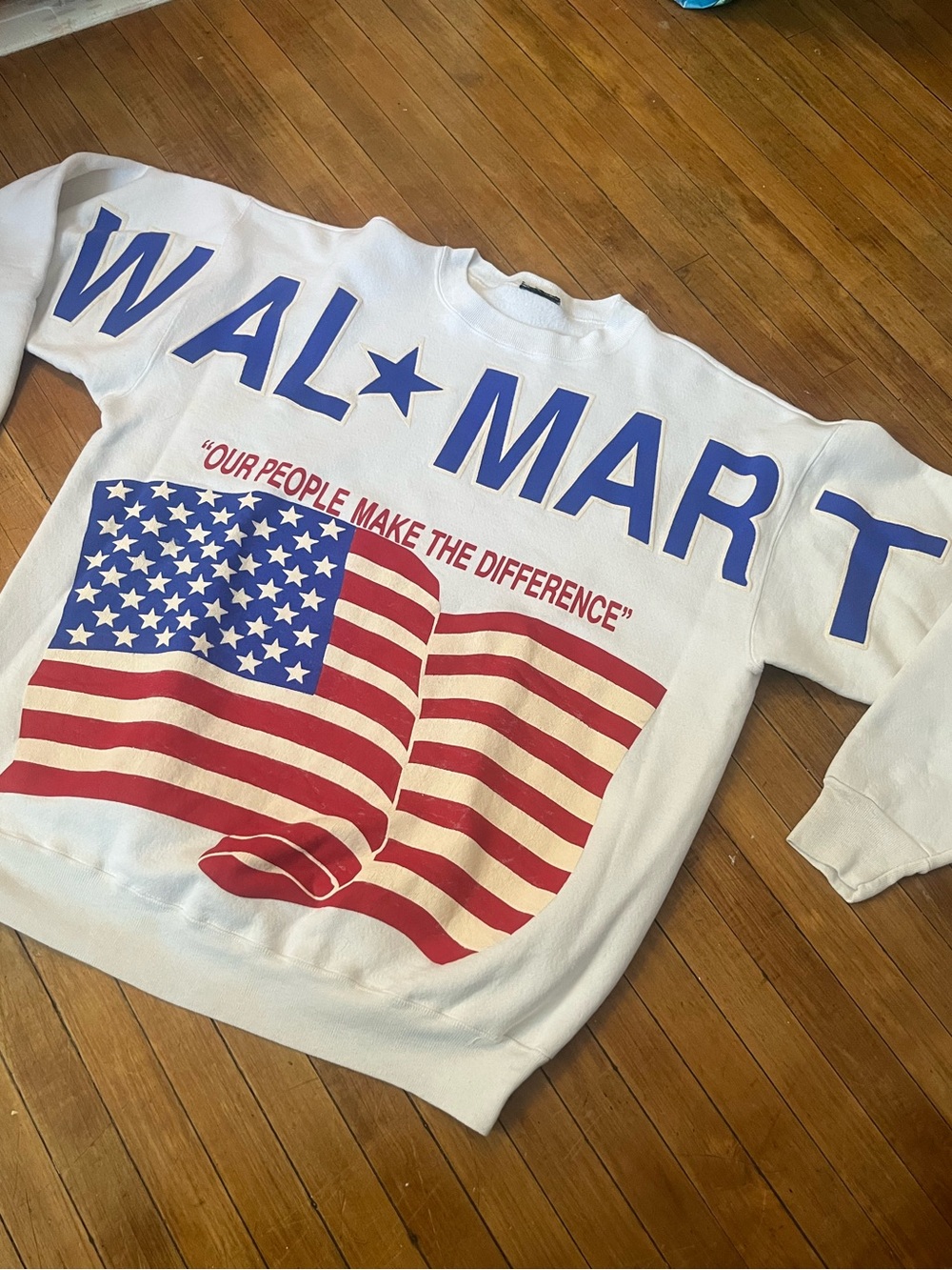 Vintage 90s AOP RARE Walmart Our People Make The Difference Sweatshirt